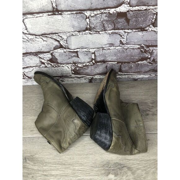 Baske California Green Western Zip Pointed Toe Heel Boots Women Sz 7.5M US/38EU - Picture 6 of 16